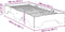 vidaXL - Bedframe - zonder - matras - stapelbaar - 100x200 - cm - massief - hout - wit