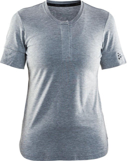 Craft Ride - Wielrenshirt - Goede vochtafdrijvende eigenschappen - Grijs - Maat L