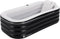 Juskys Opblaasbaar Ligbad M - PVC - 300 L - Zwart/Wit