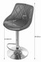 KAST kruk - wit eco-leer/chroom onderstel x 2
