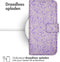 iMoshion Hoesje Geschikt voor Samsung Galaxy A14 (5G) / A14 (4G) Hoesje Met Pasjeshouder - iMoshion Design Bookcase smartphone - Meerkleurig / Purple White Flowers