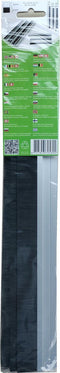 EcoSavers Aluminium Deurborstel uit 3 delen zelfklevend met 3M tape | Isolatieborstel Deur Borstel | Tochtstrip | 93 cm totaal
