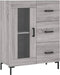 vidaXL - Dressoir - 69,5x34x90 - cm - bewerkt - hout - grijs - sonoma - eikenkleurig