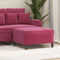 vidaXL - Voetenbank - 70x55x41 - cm - fluweel - wijnrood