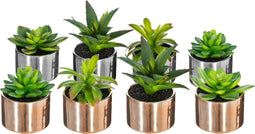 Atmosphera - Keramische Potplant - Kunsplant - Roze pot - H15cm