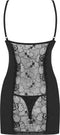 Obsessive Heartina Chemise met String - Erotische jurk - Maat L/XL - Zwart
