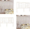 vidaXL - Hoofdbord - 146x4x100 cm - massief grenenhout - wit