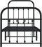 vidaXL - Bedframe - met - hoofd- - en - voeteneinde - metaal - zwart - 75x190 - cm