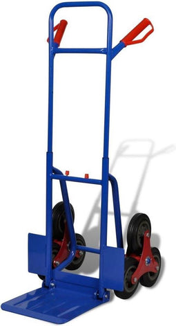 vidaXL - Steekwagen - inklapbaar - met - 6 - wielen - blauw