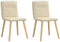 vidaXL - Eetkamerstoelen - 2 - st - stof - crèmekleurig