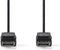 DisplayPort-Kabel - DisplayPort Male - DisplayPort Male - 4K@60Hz - Vernikkeld - 3.00 m - Rond - PVC - Zwart - Polybag