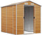 vidaXL - Tuinschuur - 191x215x198 - cm - gegalvaniseerd - staal - lichtbruin