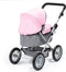 Bayer Design - Poppenwagen Trendy - Verstelbare duwstang - Grijs Roze