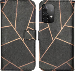 iMoshion Hoesje Geschikt voor Samsung Galaxy A52 (5G) / A52s / A52 (4G) Hoesje Met Pasjeshouder - iMoshion Design Softcase Bookcase - Meerkleurig / Black Graphic
