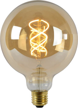 Lucide G125 - Filament lamp - LED Dimbaar - Ø 12,5 cm - E27 - 4,9W 2200K - Amber