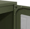vidaXL - Dressoir - 100,5x39x107 - cm - koudgewalst - staal - olijfgroen