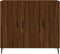 vidaXL - Dressoir - 90x34x80 - cm - bewerkt - hout - bruin - eikenkleur