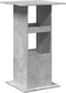 vidaXL - Bartafel - met - opbergruimte - 60x60x102 - cm - bewerkt - hout - betongrijs