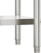 vidaXL - Keukenwerktafel - met - bovenschap - 110x55x150 - cm - roestvrij - staal