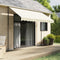 vidaXL - Luifel - uittrekbaar - 300x150 - cm - stof - en - staal - crèmekleurig