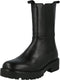 PS Poelman Bond - Dames Leren Chelsea Enkellaarzen - Chunky Zool 4,5 cm - Zwart - Maat 38
