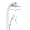 SCHÜTTE MADAGASKAR - Douchesysteem - Regendouche 121 cm - Wit & Chroom