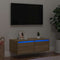 vidaXL - Tv-meubel - met - LED-verlichting - 75x35,5x25 - cm - sonoma - eikenkleurig