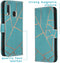 iMoshion Hoesje Geschikt voor Samsung Galaxy A20e Hoesje Met Pasjeshouder - iMoshion Design Softcase Bookcase - Goud / Blauw / Blue Graphic