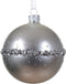 Kerstbal glas d8 cm zilver I kerst