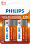 Philips R20L2B/10 - D-Batterijen - Zinkchloride technologie - Set van 2 (2 stuks)