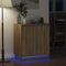 vidaXL - Dressoir - met - LED - in - Sonoma - Eik - - - 71 - x - 34,5 - x - 75 - cm - - - Gemaakt - van - gefabriceerd - hout