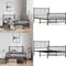 vidaXL - Bedframe - met - hoofd- - en - voeteneinde - metaal - zwart - 100x190 - cm