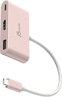 j5create JCA379ER-N - USB-C® naar HDMI™ en USB™ Type-A met stroomvoorziening - Milieuvriendelijk