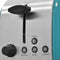 BT-318 toaster broodrooster 2-sneden rvs 1000W retro turquoise