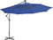 vidaXL - Zweefparasol - met - LED-verlichting - 350 - cm - azuurblauw
