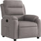 Fauteuil verstelbaar stof taupe
