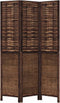 vidaXL - Kamerscherm - met - 3 - panelen - massief - paulowniahout - donkerbruin