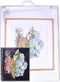 Thea Gouverneur - Borduurpakket met telpatroon - 2046.05 - Voorgesorteerde DMC Garens - Blauwe Hortensia - Zwart Aida - 37 cm x 33 cm - DIY Kit