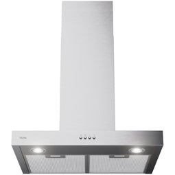 ETNA AB260RVS - Blokmodel Schouwkap - RVS - 3 Afzuigstanden - LED spots - Afvoer naar buiten of recirculatie