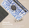 imoshion Tablet Hoes - Geschikt voor Samsung Galaxy Tab S9 11.0 inch FE / Galaxy Tab S10 FE - 360° Draaibare Design Bookcase 2.0 - White Blue Stripes