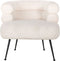 Fauteuil Amelia white faux Sheep / black (Faux Sheep 313-2) S4520 WHITE