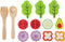 Small Foot - Houten Speeleten Salade Speelset, 15dlg,