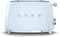 Smeg TSF01PBEU - Broodrooster - 950W 2 sleuven 6 bruining-niveaus - Pastelblauw