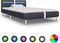 vidaXL - Bedframe - met - LED - kunstleer - zwart - 90x200 - cm