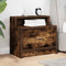 vidaXL - Nachtkastje - met - lade - 51x31x47 - cm - gerookt - eikenkleurig