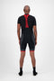 Rogelli Fuse - Korte Fietsbroek - Met Bretels - Zwart Rood - Maat L