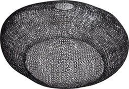 PTMD Thira Ronde Lampenkap - H15 x Ø30 cm - RVS - Zwart