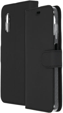Accezz Galaxy Xcover Pro - Flip cover - Krasbestendig Schokbestendig - Zwart