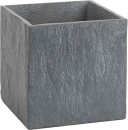 Mica Decorations Slate Bloempot - 15x15x15 cm - Cement - Lichtgrijs