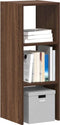 vidaXL - Boekenkast - stapelbaar - 30x30x80 - cm - bewerkt - hout - bruin - eikenkleur